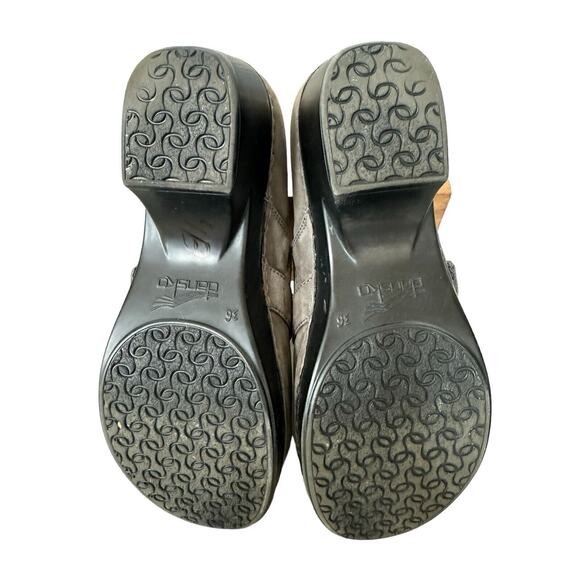 Dansko Tamara Sueded Leather Clog Womens Size EU 36/US 5.5-60 Gray 4800940200 - Picture 4 of 8